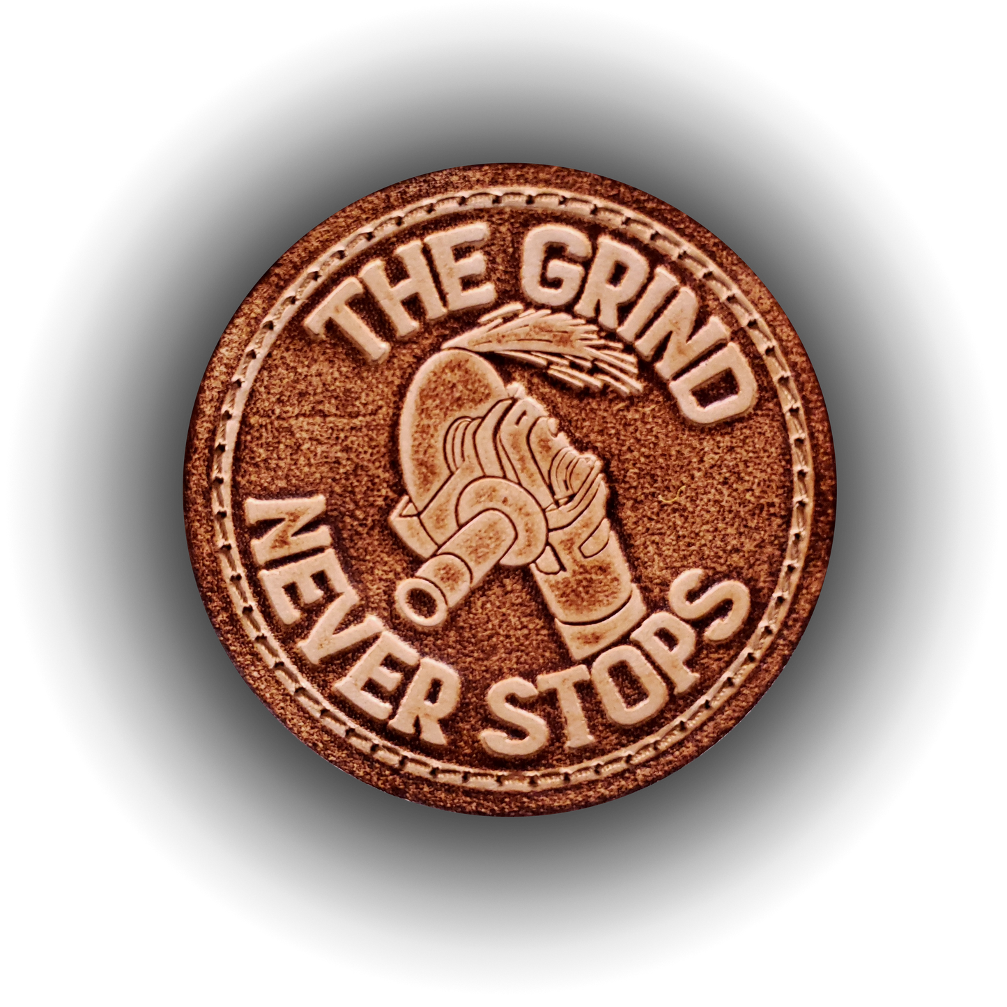 The Grind Never Stops - Leather Patch