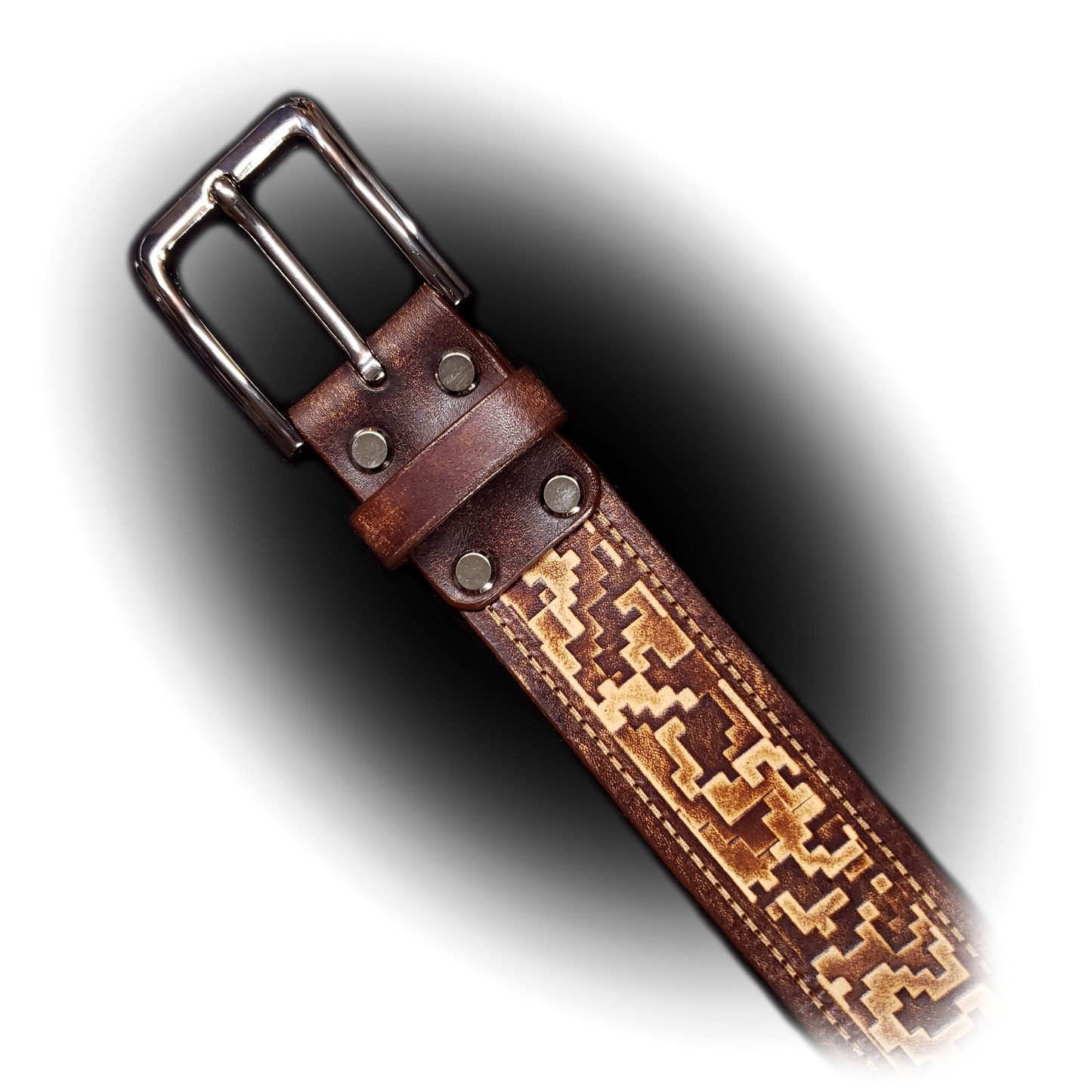 Leather Belt - Digital Camo