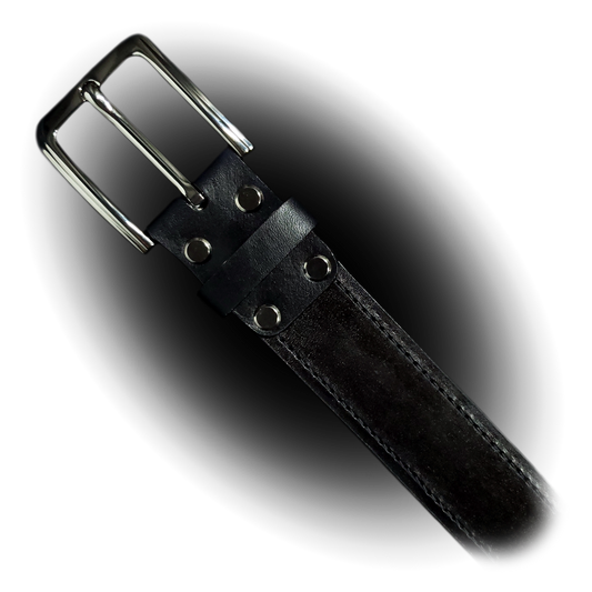 Leather Belt - Plain - Black