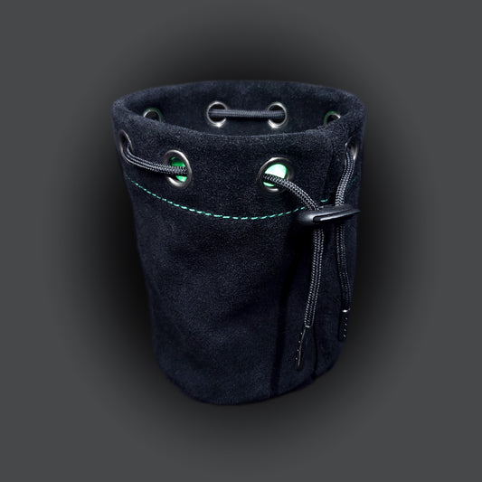 Suede Dice Bag - Black, Green