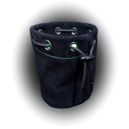 Suede Dice Bag - Black, Green