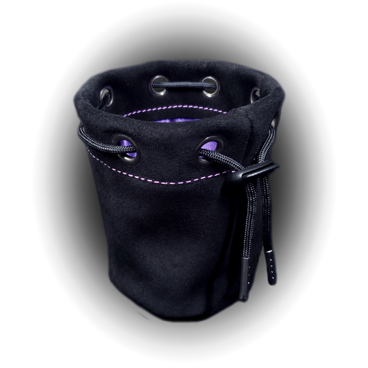 Suede Dice Bag - Black, Purple