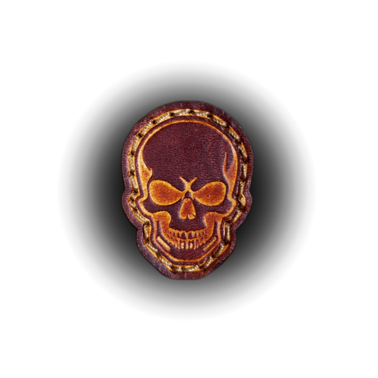 Skull - Mini Leather Patch